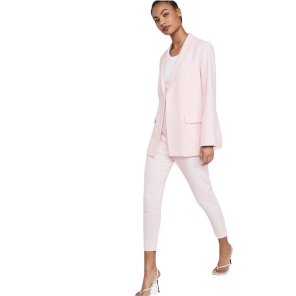 NWOT Cupcakes and Cashmere Veletta High-Waisted Pink Suit Pants Size 4 - Picture 2 of 7